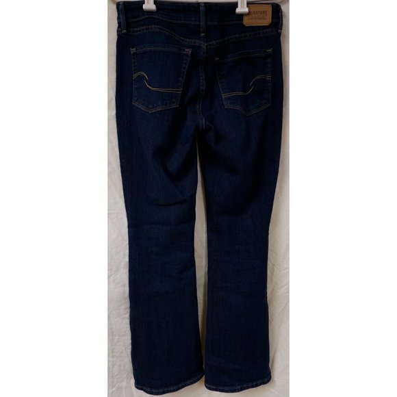 Levi Strauss Signature Womens Juniors 4M Mid Rise Dark Wash BootCut Jeans 30X30 - Picture 6 of 14